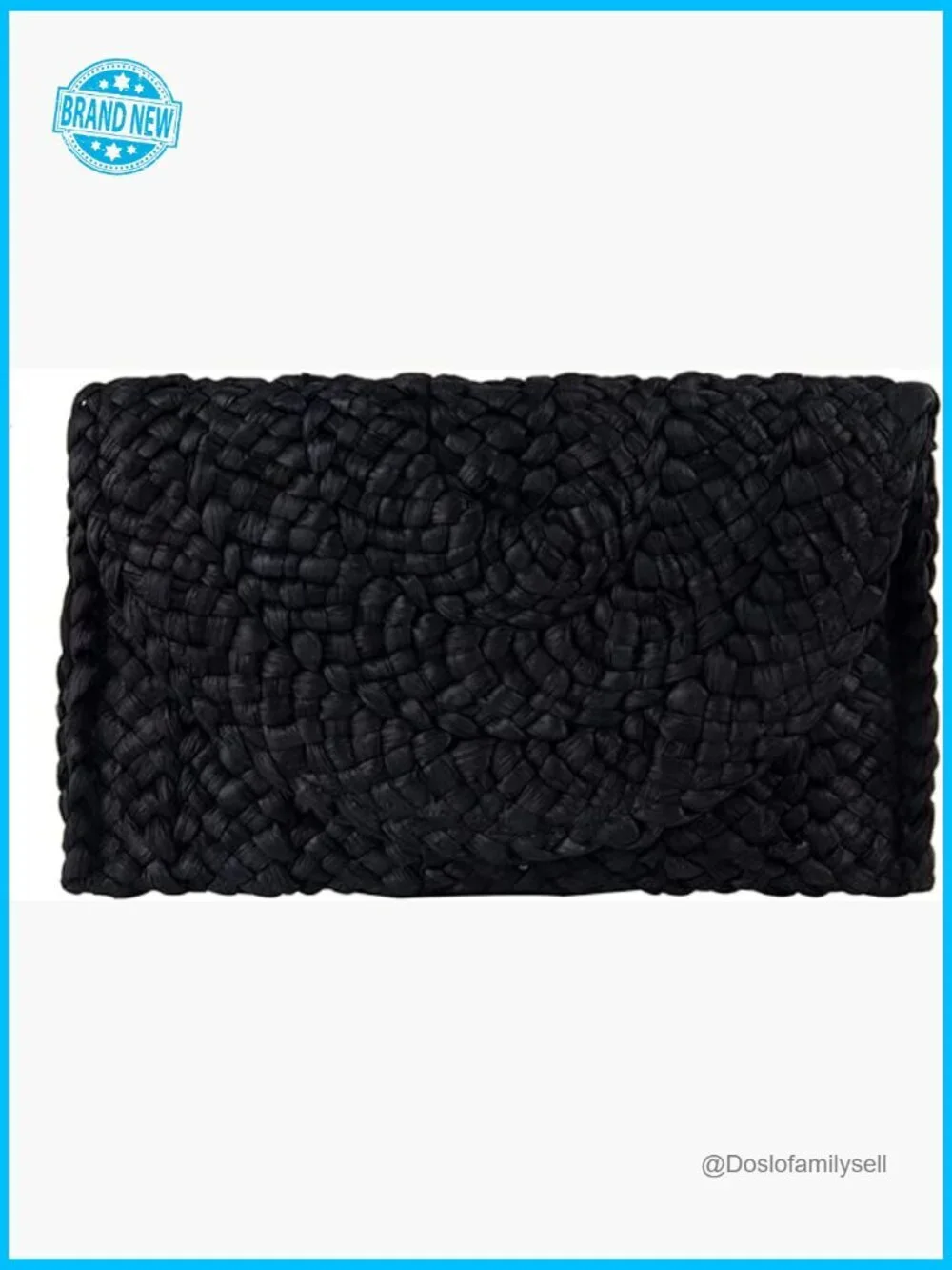 Straw Clutch Purse Woven Envelope Handbag Summer Beach Bag Women